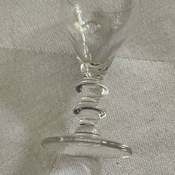 Set of 6 Clear Cordials TAPERED TEARDROP Tiered STEM Cordial Glasses Near Mint - Picture 3 of 6